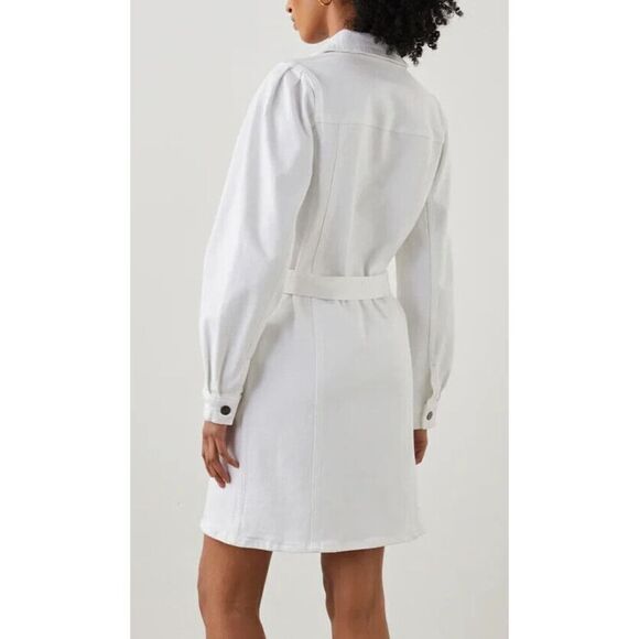 Rails Women's Sz Small Salt White Griffith Denim Mini Dress - Picture 8 of 8